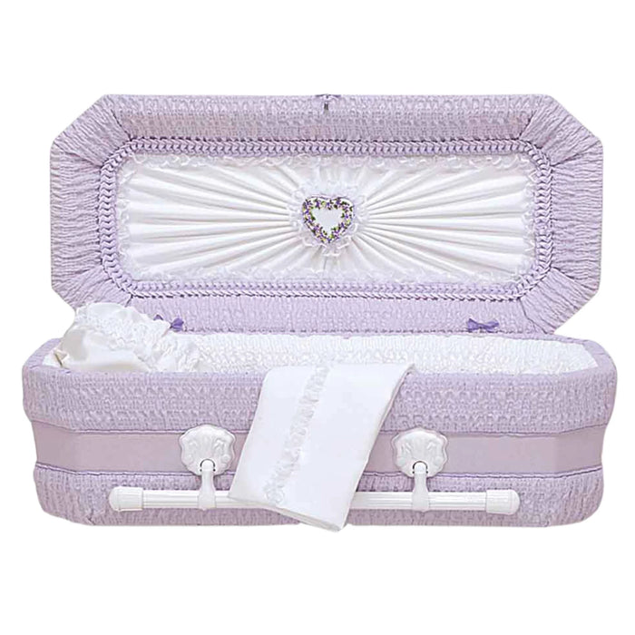 Premium Cloth Covered Wood Pet Casket - Lilac-Pet Caskets-Titan Caskets-Afterlife Essentials