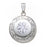 14K White Gold Cremation & Hair Locket w/ Diamond Center Jewelry - 610PG65327-Jewelry-Photograve-14K White Gold-3/4" X 3/4"-Afterlife Essentials