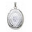 Sterling Silver Cremation & Hair Locket w/ Diamond Center Jewelry - 610PG65338-Jewelry-Photograve-Sterling Silver-3/4" X 1"-Afterlife Essentials