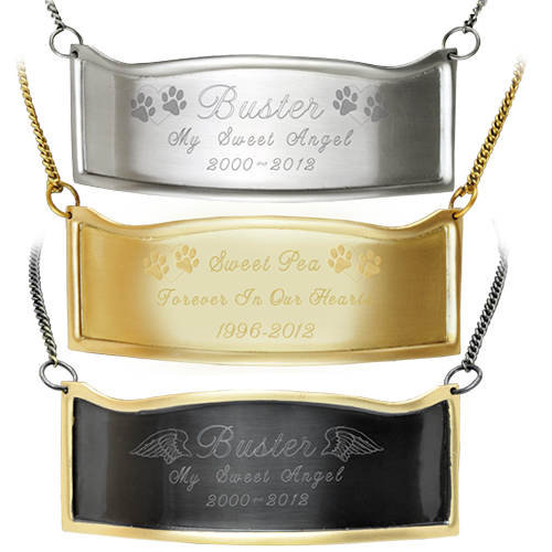 Engraved Pet Memorial Plaque - Contoured, 3 finishes-Plaques-New Memorials-Afterlife Essentials