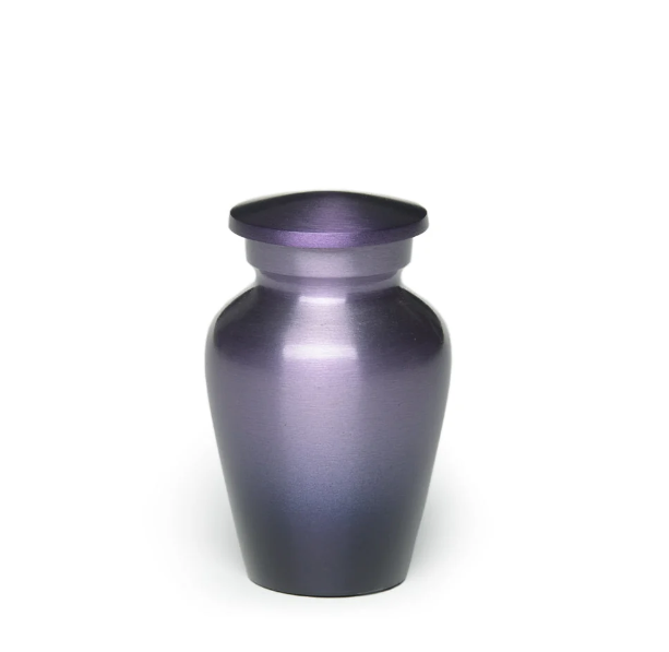 Alloy Cremation Urn in Beautiful Sunset (Copper-2 shades) Ombre – Keepsake-Cremation Urns-Bogati-Purple-Afterlife Essentials