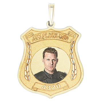 Police Badge Photo Pendant w/ Name and Number Jewelry-Jewelry-Photograve-Afterlife Essentials