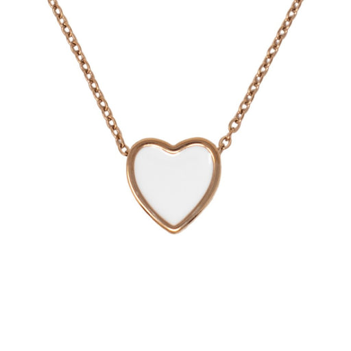 Devotion Heart, Pearl/Rose Gold Cremation Jewelry-Jewelry-Urns of Distinction-Afterlife Essentials