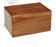 A rectangular wooden keepsake box with a carved floral pattern on the lid, shown on a white background with a small 'BOGATI' watermark at the top left.