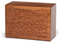 A rectangular wooden keepsake box with a lid, featuring an intricate hand-carved floral and leaf pattern on the front panel, shown against a plain white background.