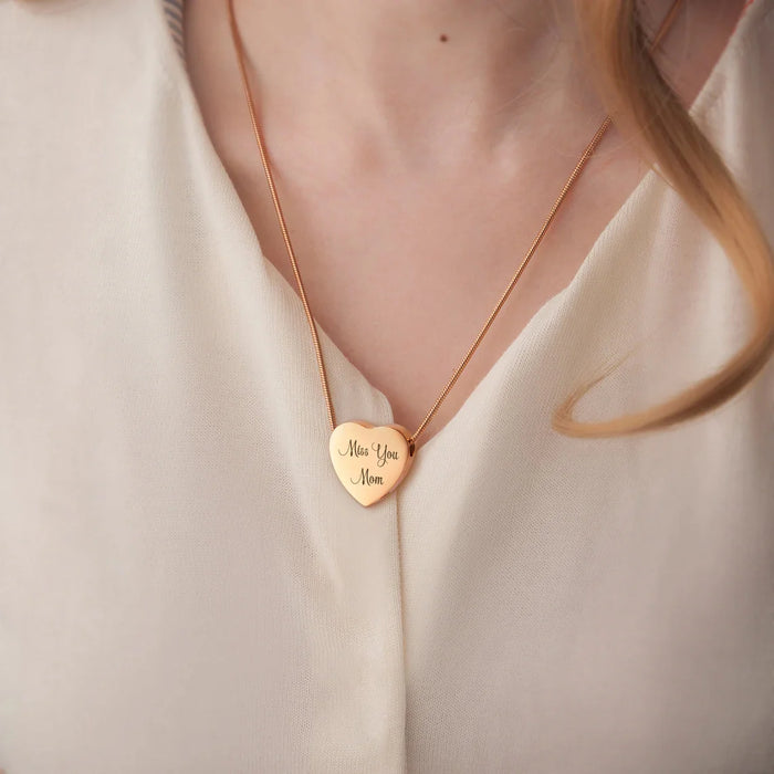 Precious Heart Memorial Necklace Cremation Jewelry-Jewelry-Anavia-Afterlife Essentials