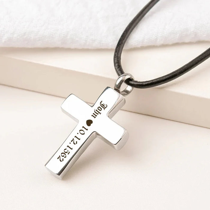 Flowing Cross Memorial Necklace-Jewelry-Anavia-Afterlife Essentials