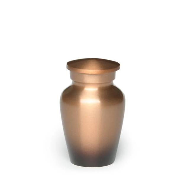 Alloy Cremation Urn in Beautiful Sunset (Copper-2 shades) Ombre – Keepsake-Cremation Urns-Bogati-Sand and Sunset-Afterlife Essentials