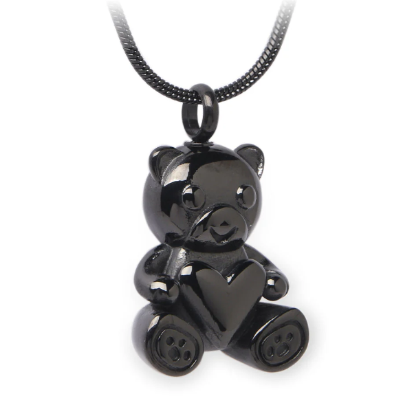 Teddy Bear – Pendant with Chain-Jewelry-Bogati-Black-Afterlife Essentials