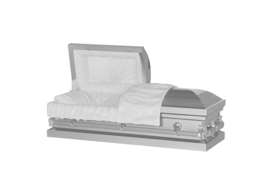 Steel Pet Casket - Silver-Pet Caskets-Titan Caskets-Afterlife Essentials