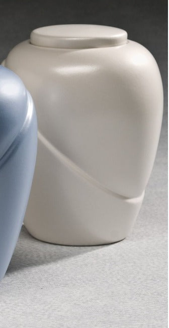 Glacial Series White Biodegradable 200 cu in Cremation Urn-Cremation Urns-Infinity Urns-Afterlife Essentials