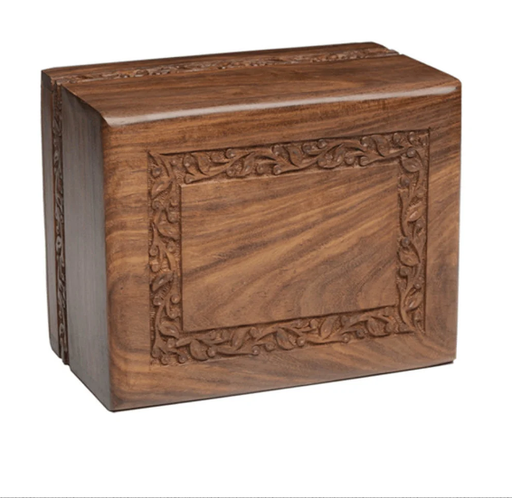 TC-Rosewood Border Cremation Urn -slide out base - 315 cu-Cremation Urns-Bogati-Afterlife Essentials