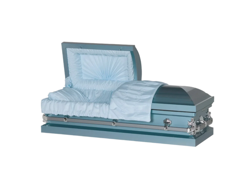 Steel Pet Casket - Light Blue-Pet Caskets-Titan Caskets-Afterlife Essentials