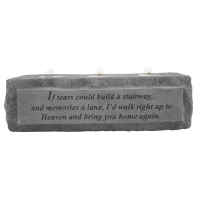 If tears could build a stairway… (3 light) Memorial Gift-Memorial Stone-Kay Berry-Afterlife Essentials