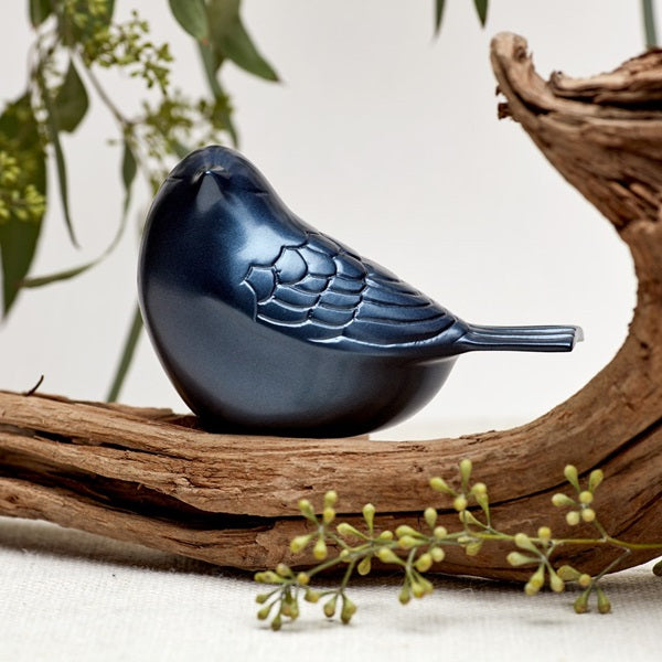 Songbird Keepsake Frost Blue Cremation Urn-Cremation Urns-Terrybear-Afterlife Essentials