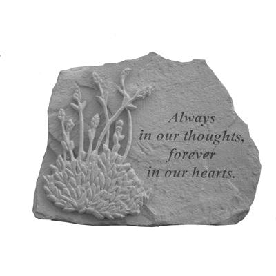 Always in our thoughts…w/lavendar Memorial Gift-Memorial Stone-Kay Berry-Afterlife Essentials