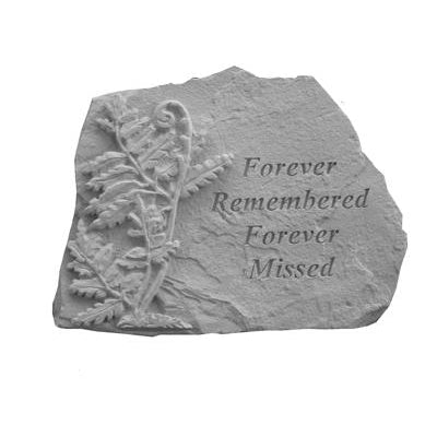 Forever Remembered… w/fern Memorial Gift-Memorial Stone-Kay Berry-Afterlife Essentials