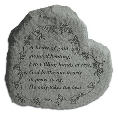 A heart of gold… Memorial Gift-Memorial Stone-Kay Berry-Afterlife Essentials