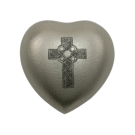 Celtic Cross Heart Keepsake with velvet box Cremation Urn-Cremation Urns-Terrybear-Afterlife Essentials
