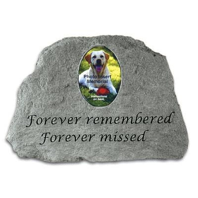 Forever remembered Forever Missed (w/ Photo Insert) Memorial Gift-Memorial Stone-Kay Berry-Afterlife Essentials