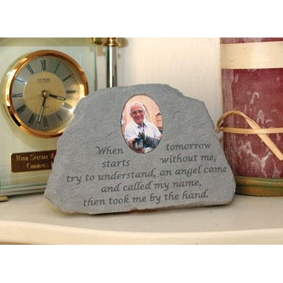 When tomorrow starts…(w/Photo Insert) Memorial Gift-Memorial Stone-Kay Berry-Afterlife Essentials
