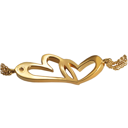 Linked In Love Bracelet Gold Plated Cremation Jewelry-Jewelry-New Memorials-Afterlife Essentials