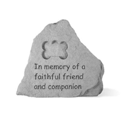 In memory (w/ bone) Memorial Gift-Memorial Stone-Kay Berry-Afterlife Essentials