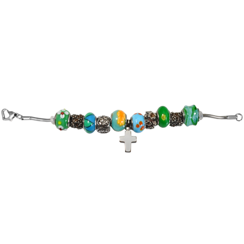 Remembrance Beads Eternal Green Charm Bracelet Cremation Jewelry-Jewelry-New Memorials-Afterlife Essentials