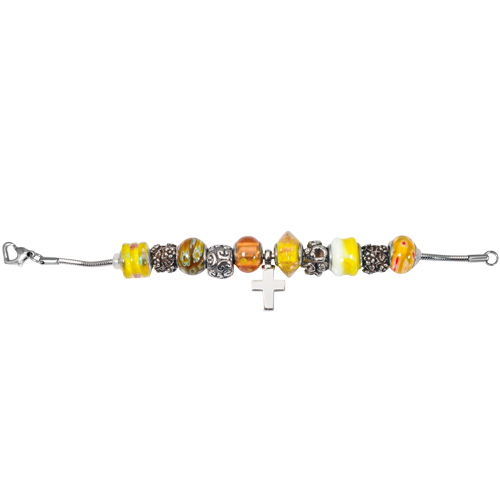 Remembrance Beads Sunshine Yellow Charm Bracelet Cremation Jewelry-Jewelry-New Memorials-Afterlife Essentials