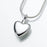 Small Heart Pendant Cremation Jewelry-Jewelry-Madelyn Co-Sterling Silver-Free 24" Black Satin Cord-Afterlife Essentials