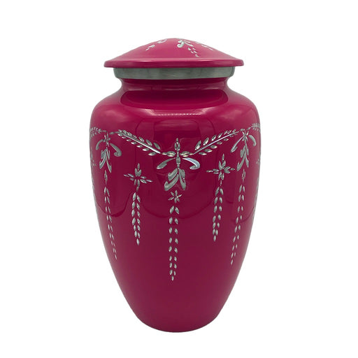 Diamond cut Alloy Cremation Urns-Adult size-Cremation Urns-Bogati-Peony Pink-Afterlife Essentials