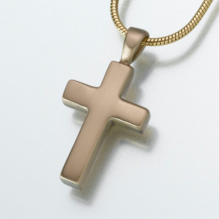 Brass Cross Pendant Cremation Jewelry-Jewelry-Madelyn Co-Brass-Afterlife Essentials