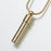 Cylinder Pendant Cremation Jewelry-Jewelry-Madelyn Co-14K Yellow Gold-Free 24" Black Satin Cord-Afterlife Essentials