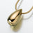 Slide Teardrop Pendant Cremation Jewelry-Jewelry-Madelyn Co-Gold Vermiel-Free 24" Black Satin Cord-Afterlife Essentials