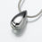 Slide Teardrop Pendant Cremation Jewelry-Jewelry-Madelyn Co-14K White Gold-Free 24" Black Satin Cord-Afterlife Essentials