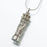 Cylinder Pendant with Glass Insert Cremation Jewelry-Jewelry-Madelyn Co-14K White Gold-Free 24" Black Satin Cord-Afterlife Essentials
