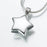 Star Pendant Cremation Jewelry-Jewelry-Madelyn Co-14K White Gold-Free 24" Black Satin Cord-Afterlife Essentials