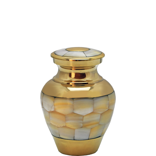 Mother Of Pearl Mini 3 cu in Cremation Urn Keepsake-Cremation Urns-New Memorials-Afterlife Essentials