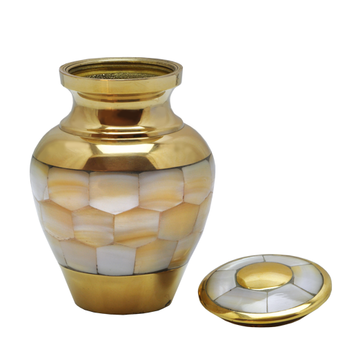 Mother Of Pearl Mini 3 cu in Cremation Urn Keepsake-Cremation Urns-New Memorials-Afterlife Essentials