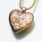 Floral Heart Pendant Cremation Jewelry-Jewelry-Madelyn Co-Bronze-Free 24" Black Satin Cord-Afterlife Essentials