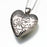 Floral Heart Pendant Cremation Jewelry-Jewelry-Madelyn Co-White Bronze-Free 24" Black Satin Cord-Afterlife Essentials