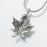 Maple Leaf Pendant Cremation Jewelry-Jewelry-Madelyn Co-Sterling Silver-Free 24" Black Satin Cord-Afterlife Essentials