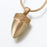 Acorn Pendant Cremation Jewelry-Jewelry-Madelyn Co-Gold Vermiel-Free 24" Black Satin Cord-Afterlife Essentials
