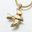 Dove Pendant Cremation Jewelry-Jewelry-Madelyn Co-Gold Vermiel-Free 24" Black Satin Cord-Afterlife Essentials
