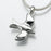 Dove Pendant Cremation Jewelry-Jewelry-Madelyn Co-14K White Gold-Free 24" Black Satin Cord-Afterlife Essentials