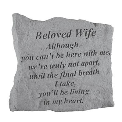 BELOVED WIFE Although you can’t… Memorial Gift-Memorial Stone-Kay Berry-Afterlife Essentials