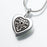 Heart Pendant with Filigree Insert Cremation Jewelry-Jewelry-Madelyn Co-Sterling Silver-Free 24" Black Satin Cord-Afterlife Essentials