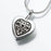 Heart Pendant with Filigree Insert Cremation Jewelry-Jewelry-Madelyn Co-14K White Gold-Free 24" Black Satin Cord-Afterlife Essentials