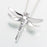 Dragonfly Pendant Cremation Jewelry-Jewelry-Madelyn Co-Sterling Silver-Free 24" Black Satin Cord-Afterlife Essentials