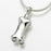 Dog Bone Pendant Cremation Jewelry-Jewelry-Madelyn Co-14K White Gold-Free 24" Black Satin Cord-Afterlife Essentials